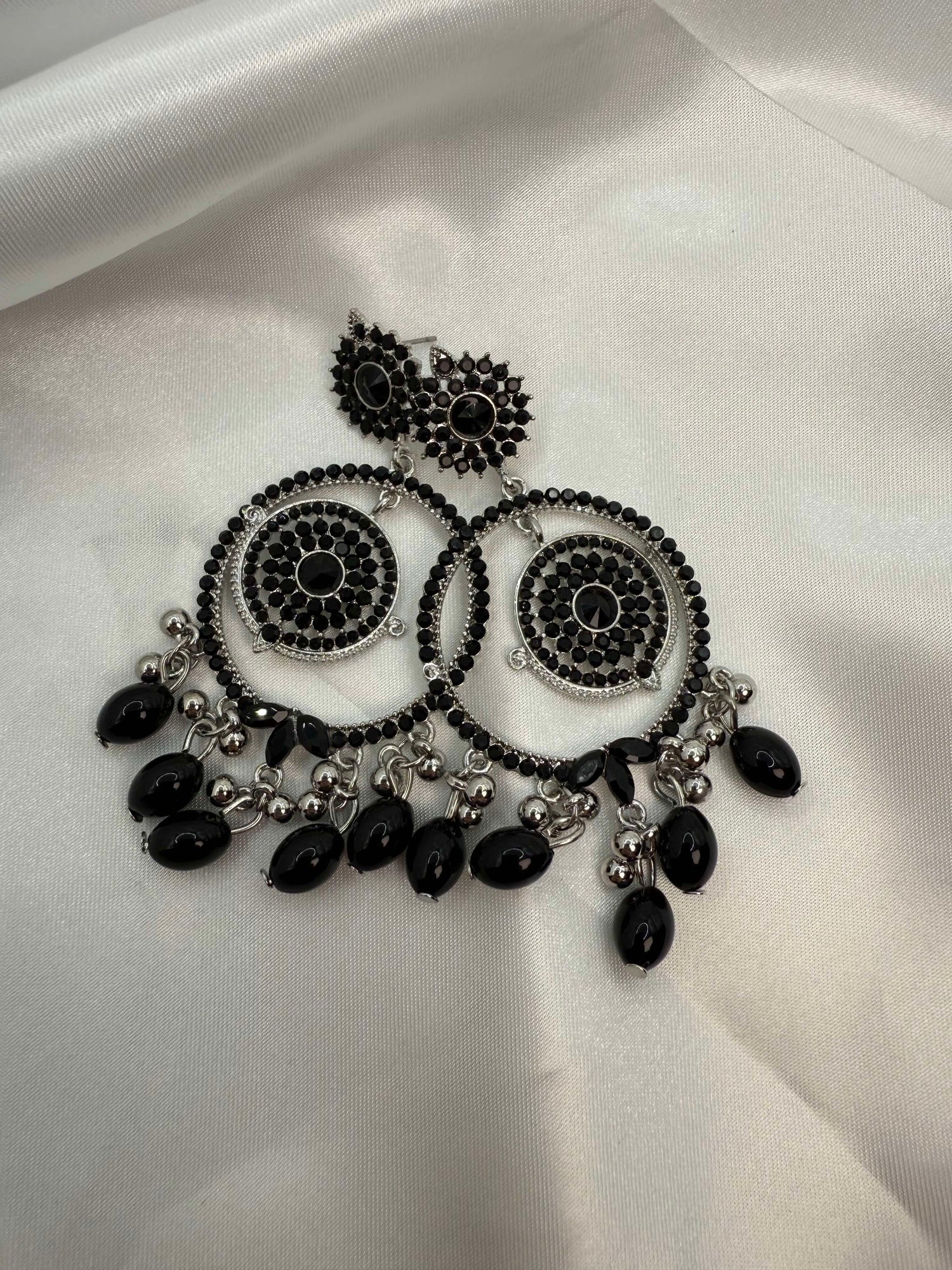 Ayat Pearl Hoops: Elegant Chandelier Earrings - Glam Studio By Annie Usman