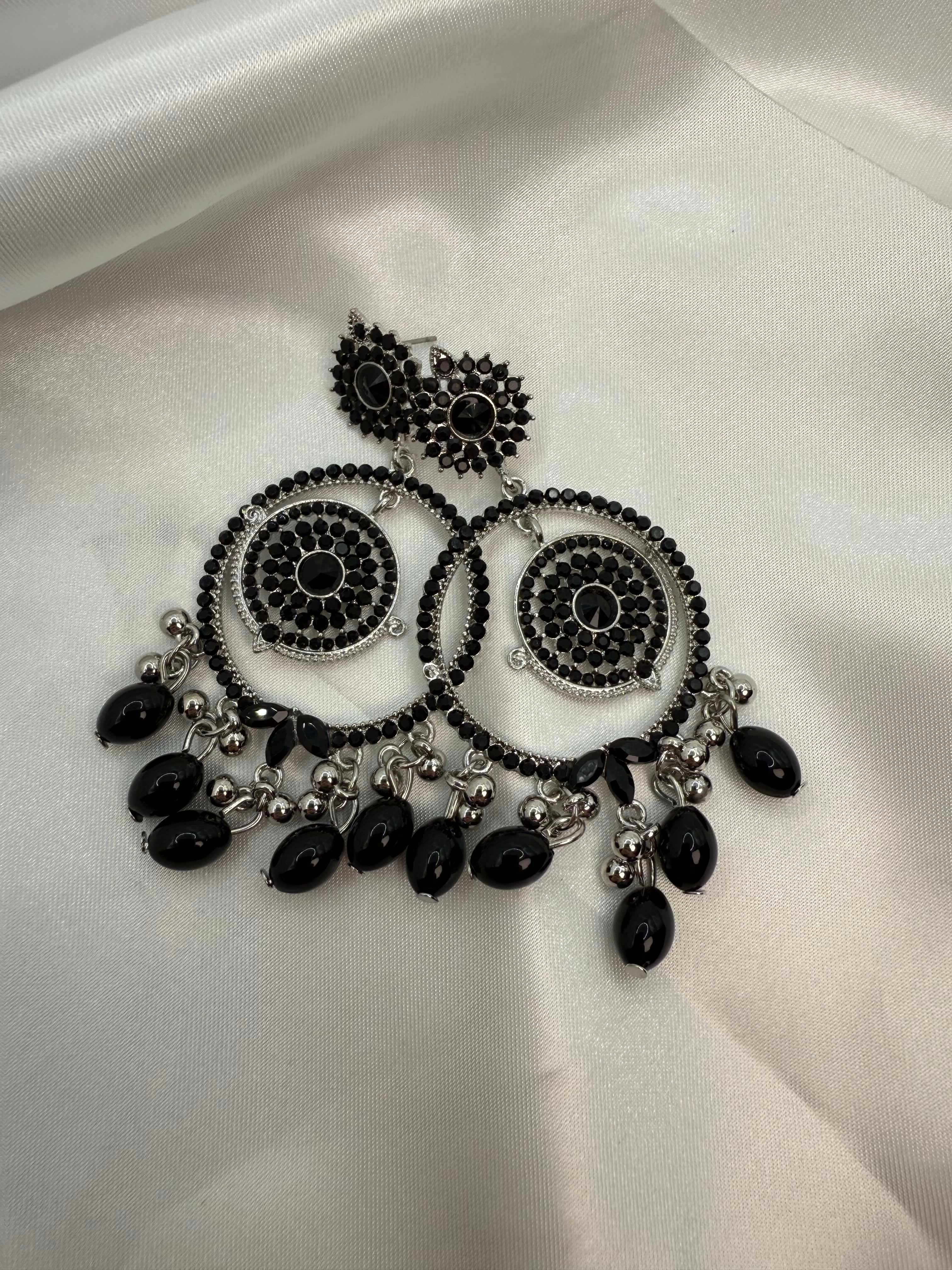 Ayat Pearl Hoops: Elegant Chandelier Earrings - Glam Studio By Annie Usman