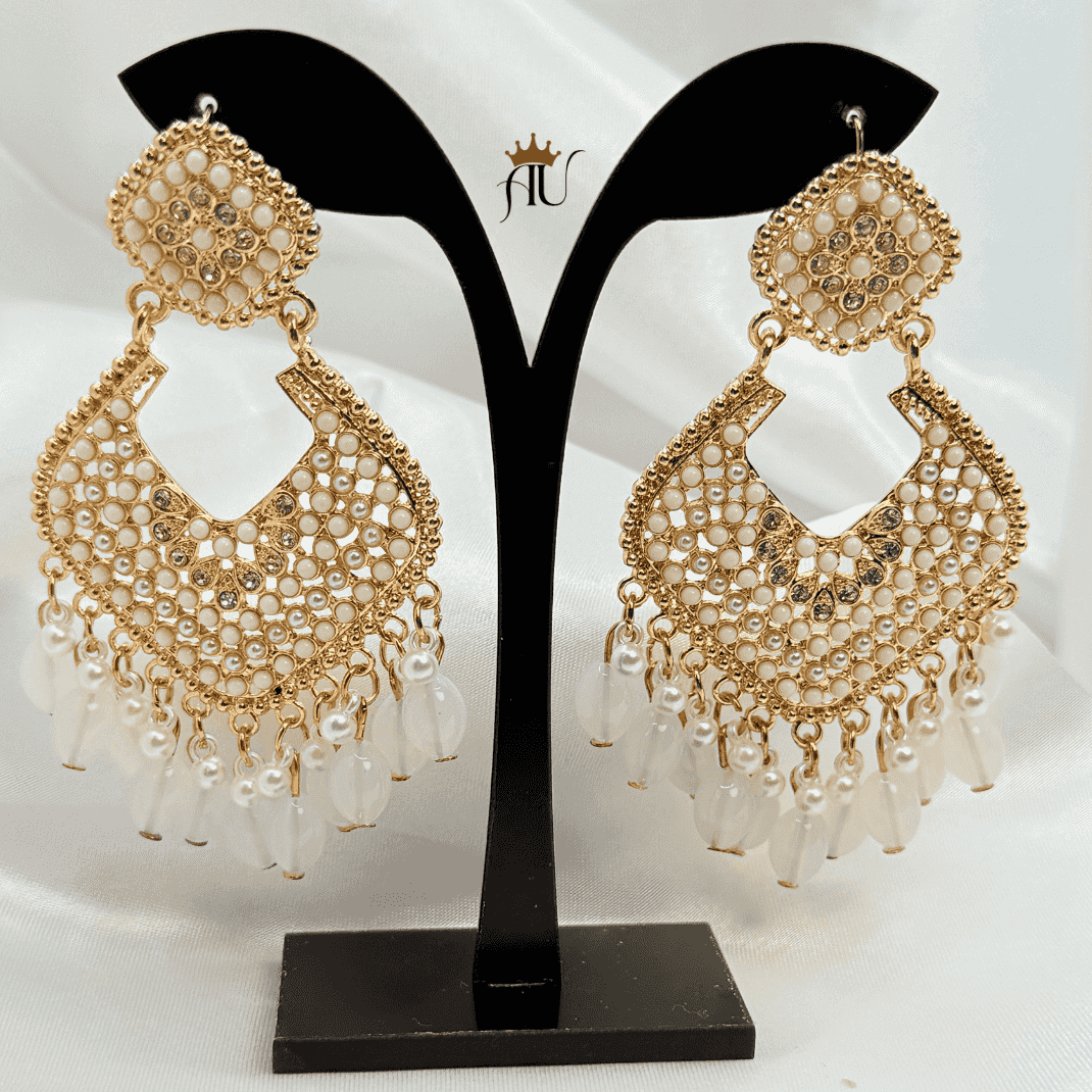 Noor-e-Pearl Wedding Earrings - Glam Studio By Annie Usman